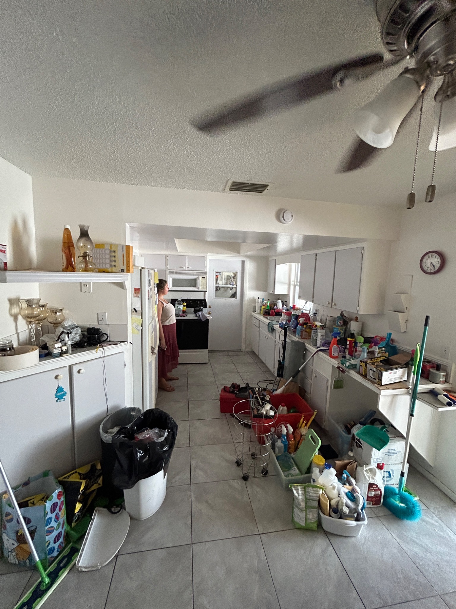 Kitchen needing cleanup